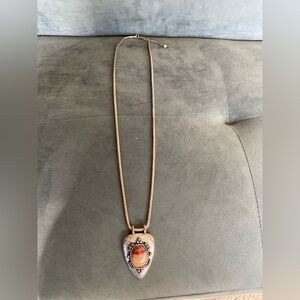 Silver Agate Pendant Necklace